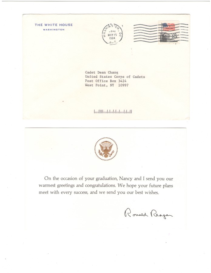 1984 White House Congratulatory Note